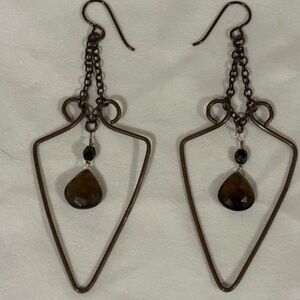 Elegant smoky topaz  Teardrop Earrings